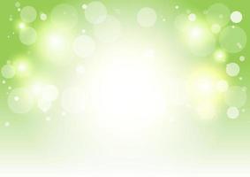 Green background with white bokeh for the environment vector