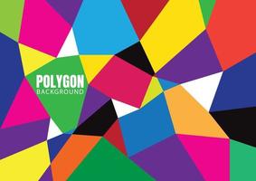 Polygon background with colorful. Wallpaper or banner. vector