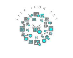 Like icon set design on white background vector