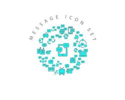 Message icon set design on white background vector