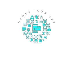 Drone icon set design on white background vector