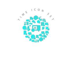 Time icon set design on white background. vector