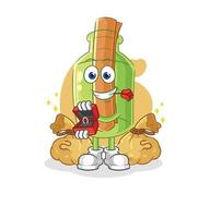 message in a bottle cartoon vector