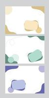 Set pastel template banner . vector