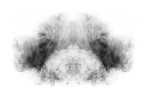 Textured Smoke,Abstract black,isolated on white background photo