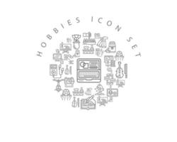 Hobbies icon set design on white background vector