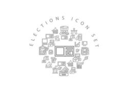 Elections icon set design on white background. vector