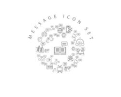Message icon set design on white background vector