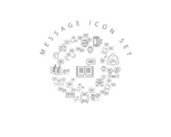 Message icon set design on white background vector