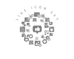 Like icon set design on white background vector