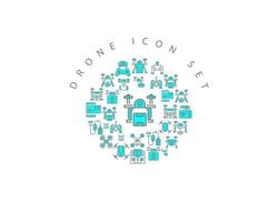 Drone icon set design on white background vector