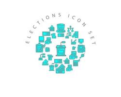 Elections icon set design on white background. vector