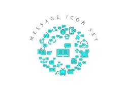 Message icon set design on white background vector