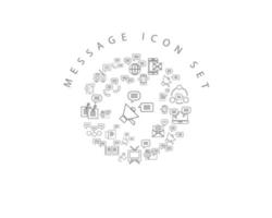 Message icon set design on white background vector