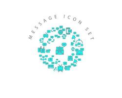 Message icon set design on white background vector