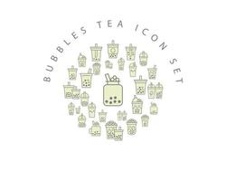 diseño de conjunto de iconos de burbujas sobre fondo blanco. vector