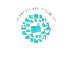 Apiary elements icon set design on white background vector