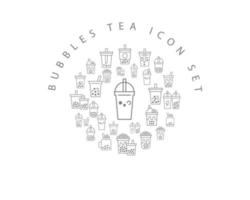 Bubbles icon set design on white background. vector