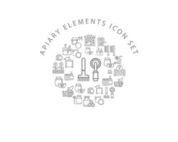 Apiary elements icon set design on white background vector