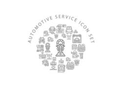 Automotive service icon set design on white background. vector
