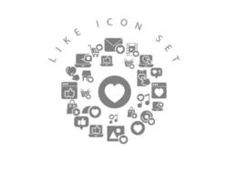 Like icon set design on white background vector