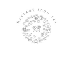 Message icon set design on white background vector