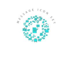 Message icon set design on white background vector