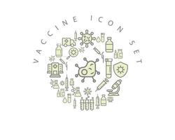 vaccine icon set design on white background vector