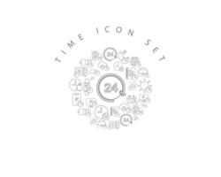 Time icon set design on white background. vector