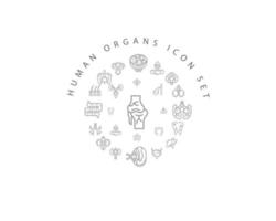 Human organs icon set design on white background vector