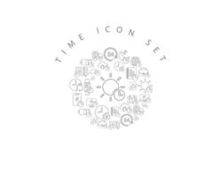 Time icon set design on white background. vector