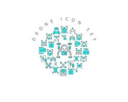 Drone icon set design on white background vector