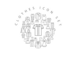 Clothes icon set design on white background vector