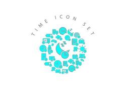 Time icon set design on white background. vector