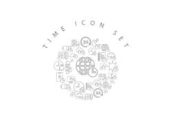 Time icon set design on white background. vector