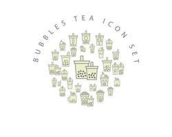 Bubbles icon set design on white background. vector