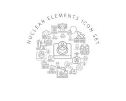Nuclear icon set design on white background vector