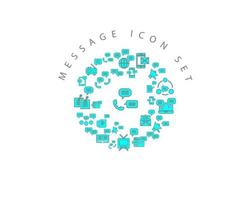 Message icon set design on white background vector