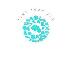 Time icon set design on white background. vector