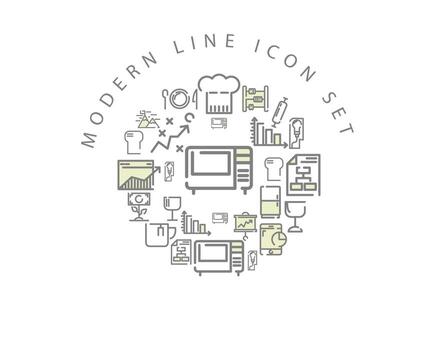 diseño de conjunto de iconos de línea moderna sobre fondo blanco diseño de conjunto de iconos sobre fondo blanco vector