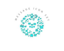 Message icon set design on white background vector