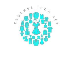 Clothes icon set design on white background vector