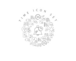 Time icon set design on white background. vector