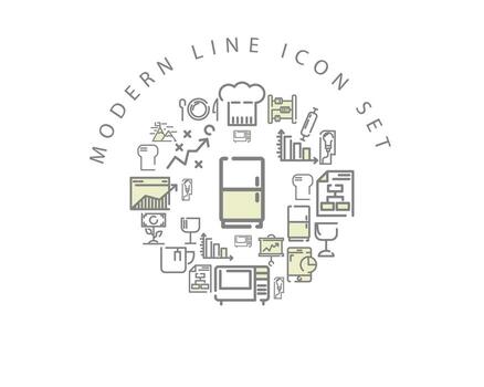 diseño de conjunto de iconos de línea moderna sobre fondo blanco diseño de conjunto de iconos sobre fondo blanco vector