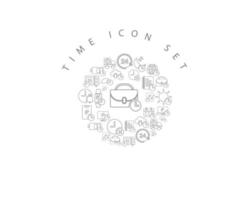 Time icon set design on white background. vector