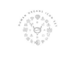 Human organs icon set design on white background. vector