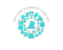 Nuclear icon set design on white background vector