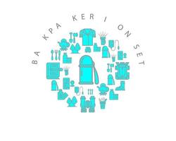 Backpaker design on white background. vector