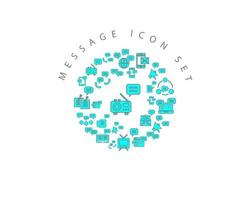 Message icon set design on white background vector