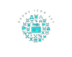 Drone icon set design on white background vector